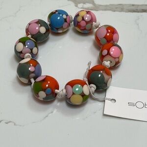 Carlos Sobral Stretch Colorful Resin Bracelet